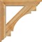 Ekena Millwork Merced Traditional Rough Sawn Bracket w/ Offset Brace, Western Red Cedar, 6"W x 30"D x 30"H BKT0604X30X30MRC01RWR - alternate 2